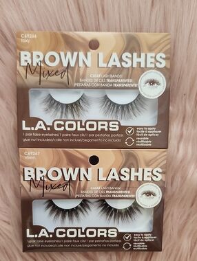 Brand New 2CT BUNDLE L.A COLORS BROWN LASHES- MIXED